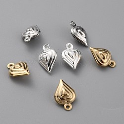 Brass Charms, Heart, Mixed Color, 12x8x4.5mm, Hole: 0.9mm(KK-O131-13)