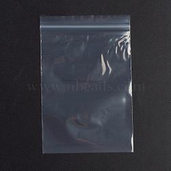 Plastic Zip Lock Bags, Resealable Packaging Bags, Top Seal, Self Seal Bag, Rectangle, White, 15x10cm, Unilateral Thickness: 2.1 Mil(0.055mm), 100pcs/bag(OPP-G001-F-10x15cm)