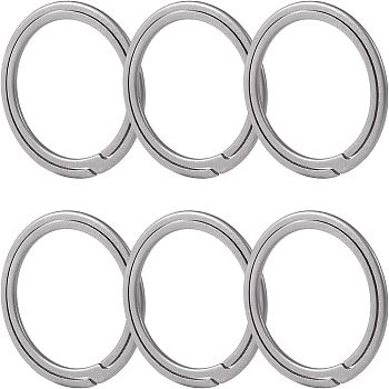 CHGCRAFT Titanium Alloy Split Rings, Double Loops Jump Rings, Platinum, 27.5x1.5mm, Inner Diameter: 22mm, 6pcs/box