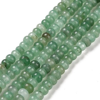 Natural Green Aventurine Beads Strands, Grade AB, Rondelle, 6x4mm, Hole: 1.2mm, about 89pcs/strand, 14.84 inch(37.7cm)