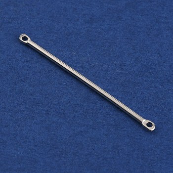 Iron Bar Links, Connector Charms, Platinum, 35x2x1mm, Hole: 1mm