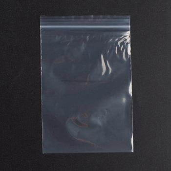Plastic Zip Lock Bags, Resealable Packaging Bags, Top Seal, Self Seal Bag, Rectangle, White, 15x10cm, Unilateral Thickness: 2.1 Mil(0.055mm), 100pcs/bag