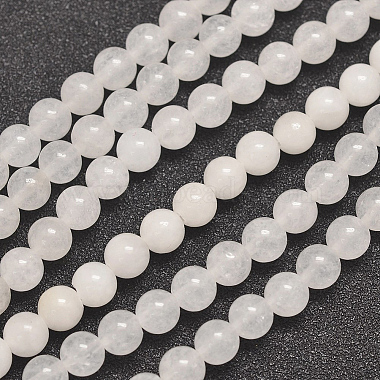 Natural Round White Jade Bead Strands(X-G-P070-01-10mm)-2