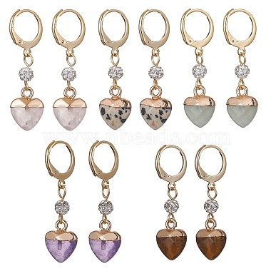 Heart Mixed Stone Earrings
