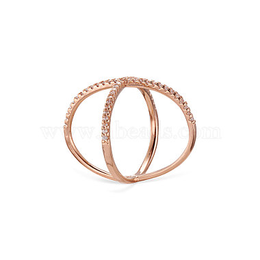 Vogue Design Rose Gold Plated Brass Finger Ring(JR57A)-3