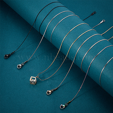 Benecreat 10Stk. 5 Farben 304 Serpentinenketten-Halsketten-Set aus Edelstahl für Männer und Frauen(NJEW-BC0001-10)-4