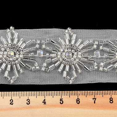 garnitures de dentelle de fleur de polyester(OCOR-A007-29)-2