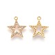 Brass Micro Pave Cubic Zirconia Pendants(KK-F809-09G)-2