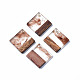 Transparent Resin & Walnut Wood Pendants(RESI-T035-31B)-1