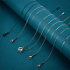 Benecreat 10Stk. 5 Farben 304 Serpentinenketten-Halsketten-Set aus Edelstahl für Männer und Frauen(NJEW-BC0001-10)-4
