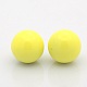 No Hole Spray Painted Brass Round Ball Beads Fit Cage Pendants(KKB-J002-05)-1