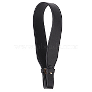 Imitation Leather Wide Bag Strap, with Zinc Alloy Nipple Stud, Black, 52x3.8x0.3cm, Hole: 34x9mm(FIND-WH0111-271A)