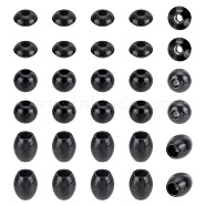 Unicraftale 30Pcs 3 Style 304 Stainless Steel Spacer Beads, Mixed Shapes, Electrophoresis Black, 10pcs/style(STAS-UN0030-35)