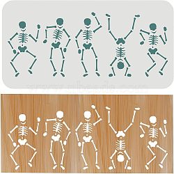 Plastic Painting Stencils Sets, Reusable Drawing Stencils, for Painting on Scrapbook Fabric Tiles Floor Furniture Wood, White, Dancer Pattern, 30x15cm(DIY-WH0172-912)