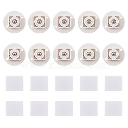 Spritewelry 4 Sets ABS & Steel Universal Wheels 360°Rotation Pulley Ball, with EVA Self-adhesive Fabric, for Furniture Accessories, White, 30~44.5x35~44.5x2~13.5mm(FIND-SW0001-07)