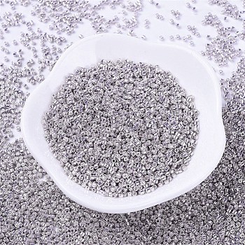 MIYUKI Delica Beads, Cylinder, Japanese Seed Beads, 11/0, (DB0429) Galvanized Light Smoky Amethyst, 1.3x1.6mm, Hole: 0.8mm, about 10000pcs/bag, 50g/bag