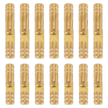 CHGCRAFT 20 Pcs 2 Style Brass Column Hinge, with Screw, Jewelry Box Accessories, Golden, 10pcs/style