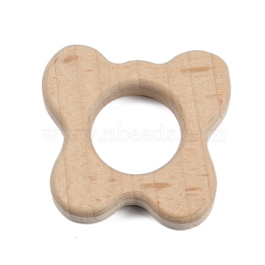 Juguetes para la dentición de bebés de madera de haya natural(WOOD-U003-04)-3