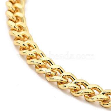 Brass Cable Chains Slider Bracelet for Women(BJEW-G643-01G)-2