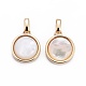 Natural White Shell Mother of Pearl Shell Pendants(BSHE-F011-02A-G)-1