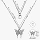Alloy Butterfly Pendant Necklaces for Women(JN1064A)-3
