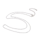 Rhodium Plated 925 Sterling Silver Flat Cable Chain Necklace(NJEW-A011-01C-P)-2