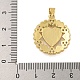 Heart Rack Plating Brass Micro Pave Cubic Zirconia Pendants(KK-C074-54G)-3