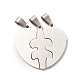 Friendship 201 Stainless Steel Rhinestone Pendants(STAS-K251-018P)-2