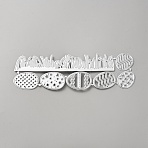 Cutting Dies Stencils, for DIY Scrapbooking, Photo Album, Decorative Embossing Paper Card, Leaf, 170x39x0.8mm, Hole: 1.2mm(DIY-WH20049-03K)
