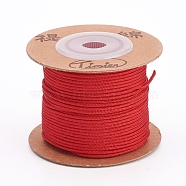 Nylon Cords, String Threads Cords, Round, Red, 1.5mm, about 27.34 yards(25m)/roll(OCOR-L035-G19)