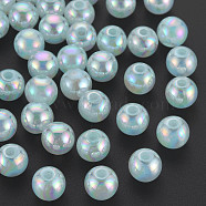 Imitation Jelly Acrylic Beads, AB Color Plated, Round, Pale Turquoise, 8mm, Hole: 1.8mm, about 1745pcs/500g(MACR-S373-66-E04)