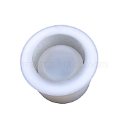 Round Flowerpot DIY Silicone Molds, Resin Plaster Cement Casting Molds, White, 108x81mm(PW-WG65530-01)