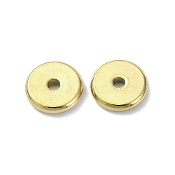 201 Stainless Steel Bead, Flat Round, Golden, 10x2mm, Hole: 1.6mm(STAS-H191-03G)