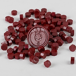 Sealing Wax Particles, for Retro Seal Stamp, Octagon, Dark Red, Package Bag Size: 114x67mm, about 100pcs/bag(STAM-PW0002-03-35)