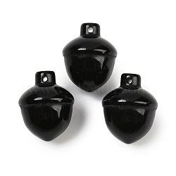 Natural Obsidian Pendants, Acorn Charms, 21~22x17mm, Hole: 1.4mm(G-K354-13B)