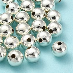 Eco-Friendly Brass Smooth Round Beads, Seamed Spacer Beads, Long-Lasting Plated, Cadmium Free & Lead Free, Silver, 6mm, Hole: 1.5mm(KK-D322-G-6mm-S-RS)