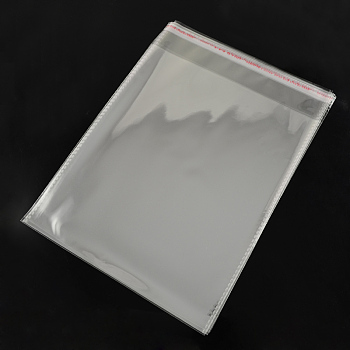 OPP Cellophane Bags, Rectangle, Clear, 24x18cm, Unilateral Thickness: 0.035mm, Inner Measure: 20.5x18cm