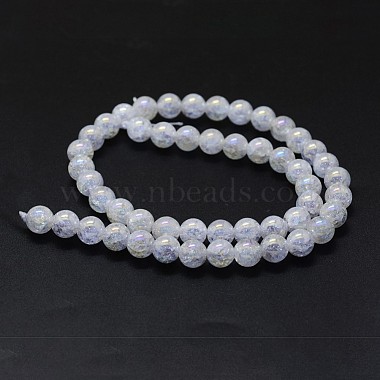 Electroplated Natural Crackle Quartz Crystal Beads Strands(G-K285-08-10mm)-2