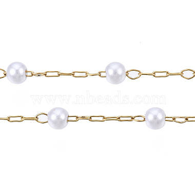 Chaînes de perles rondes en plastique ABS(CHS-N003-16)-4