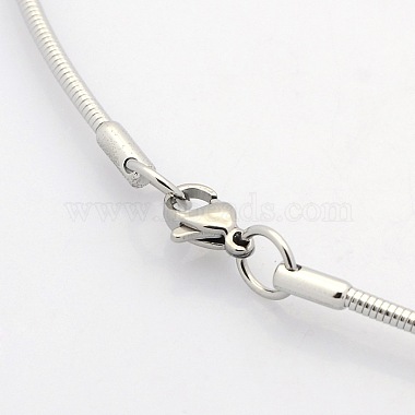 Casual Style 304 Stainless Steel Snake Chain Choker Necklaces(X-STAS-O037-05)-3