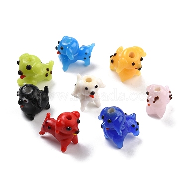Mixed Color Dog Lampwork Beads