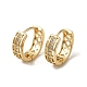 Brass Micro Pave Cubic Zirconia Hoop Earring(EJEW-L271-20KCG-08)-1