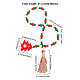Christmas Theme Wooden Beaded Pendant Decorate(HJEW-WH0042-09)-2