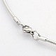 Casual Style 304 Stainless Steel Snake Chain Choker Necklaces(X-STAS-O037-05)-3