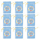 Flower Thank You Polyester Satin Storage Drawstring Bags(ABAG-TAC0005-09C)-2