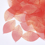 Organza Fabric, For DIY Jewelry Making Crafts, Leaf, Tomato, 52x29mm(FIND-S315-01)