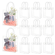 Valentine's Day Rectangle Transparent PVC Storage Bags with Handle, Gift Storage Bags, Clear, 27.5cm, Unfold: 15x6.8x16cm(ABAG-WH0038-38)