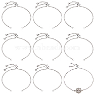 10Pcs Adjustable 304 Stainless Steel Slider Bracelets Making, Bolo Bracelets, with 202 Stainless Steel Beads, Stainless Steel Color, Single Chain Length: about 12cm(STAS-BBC0003-01)