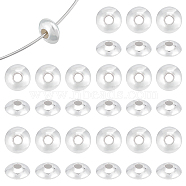 30Pcs 925 Sterling Silver Spacer Beads, Disc, Silver, 5x2.5mm, Hole: 1.5mm(STER-BC0001-89)