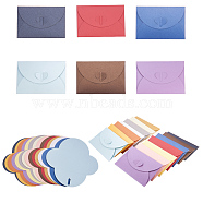 Retro Colored Pearl Blank Mini Paper Envelopes, Wedding Party Invitation Envelope, DIY Gift Envelope, Heart, Mixed Color, 7.2x10.5cm(DIY-WH0041-A-M)